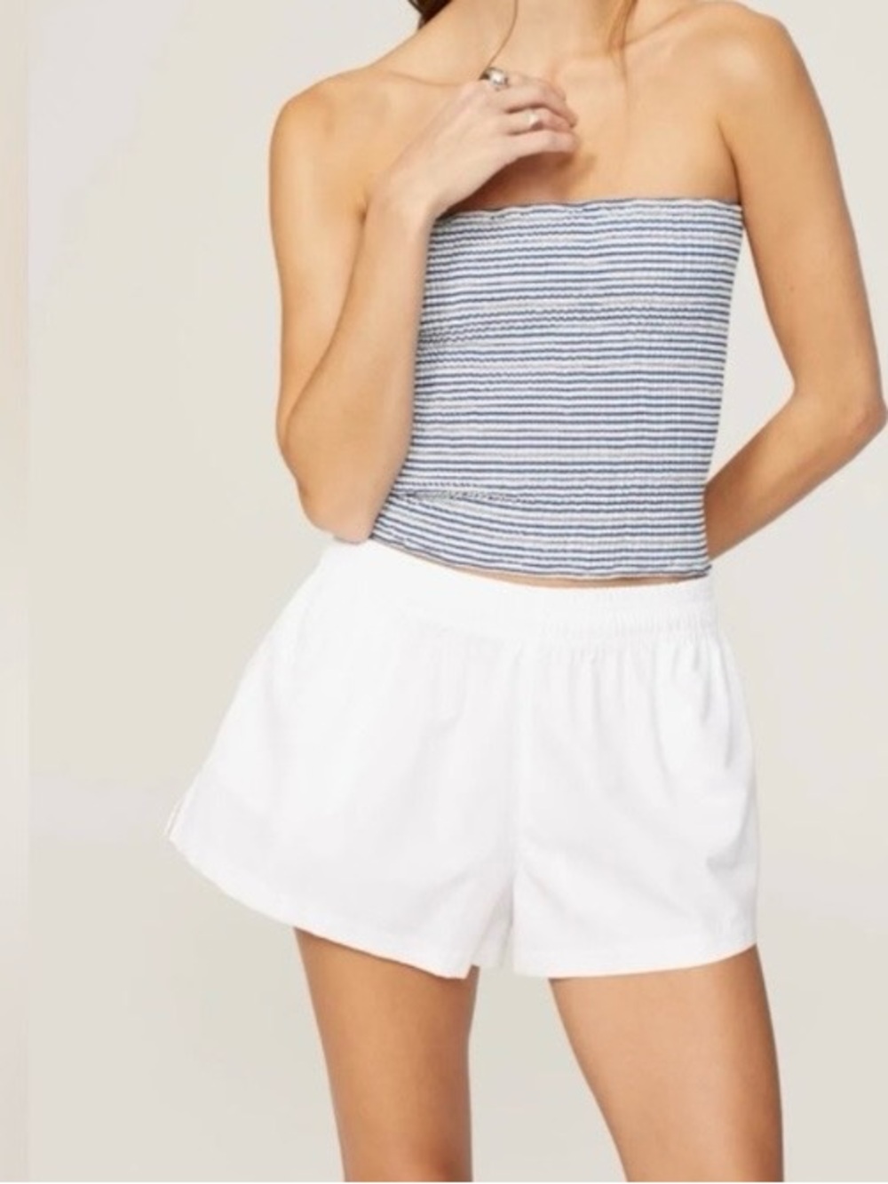 DONNI Tube Top in RosemaryStripe NWT. Size L.